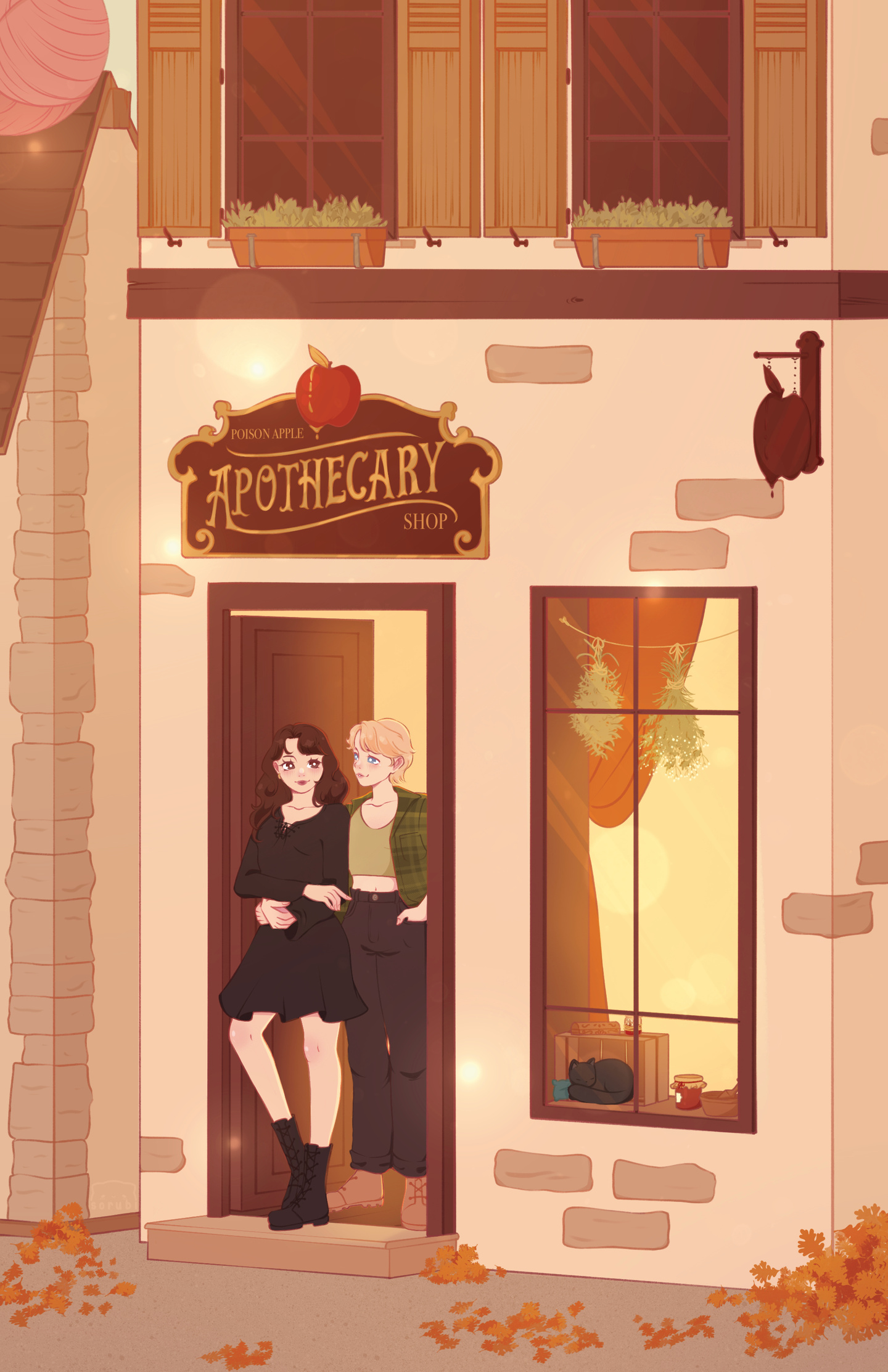 Pumpkin Spice & Poltergeist - K.Elle MORRISON, Ali K. MULFORD (Promotion illustration)